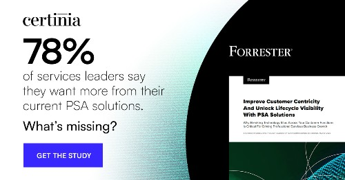 Forrester report on improving customer lifecycle visibility with a dedicated professional services automation solution